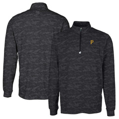 Pittsburgh Pirates Cutter & Buck Big & Tall Traverse Camo Print Stretch Quarter-Zip Pullover Top | MLB Online