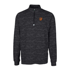 Baltimore Orioles Cutter & Buck Traverse Camo Print Stretch Quarter-Zip Pullover Top | MLB New