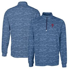 Philadelphia Phillies Cutter & Buck Traverse Camo Print Stretch Quarter-Zip Pullover Top | MLB On Sale