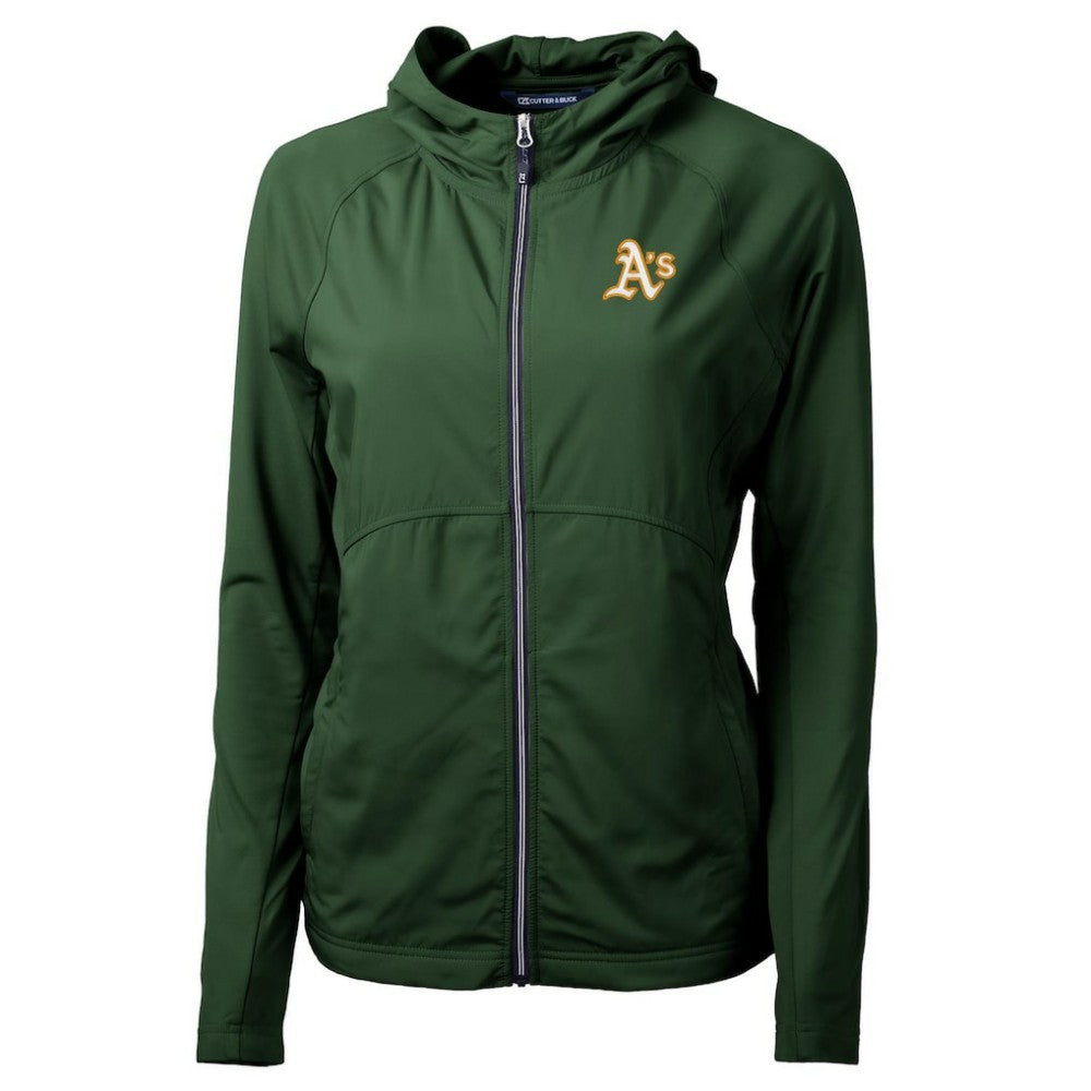 Athletics Cutter & Buck Women's Adapt Eco Knit Hybrid Recycled Full-Zip Hoodie | MLB Discount
