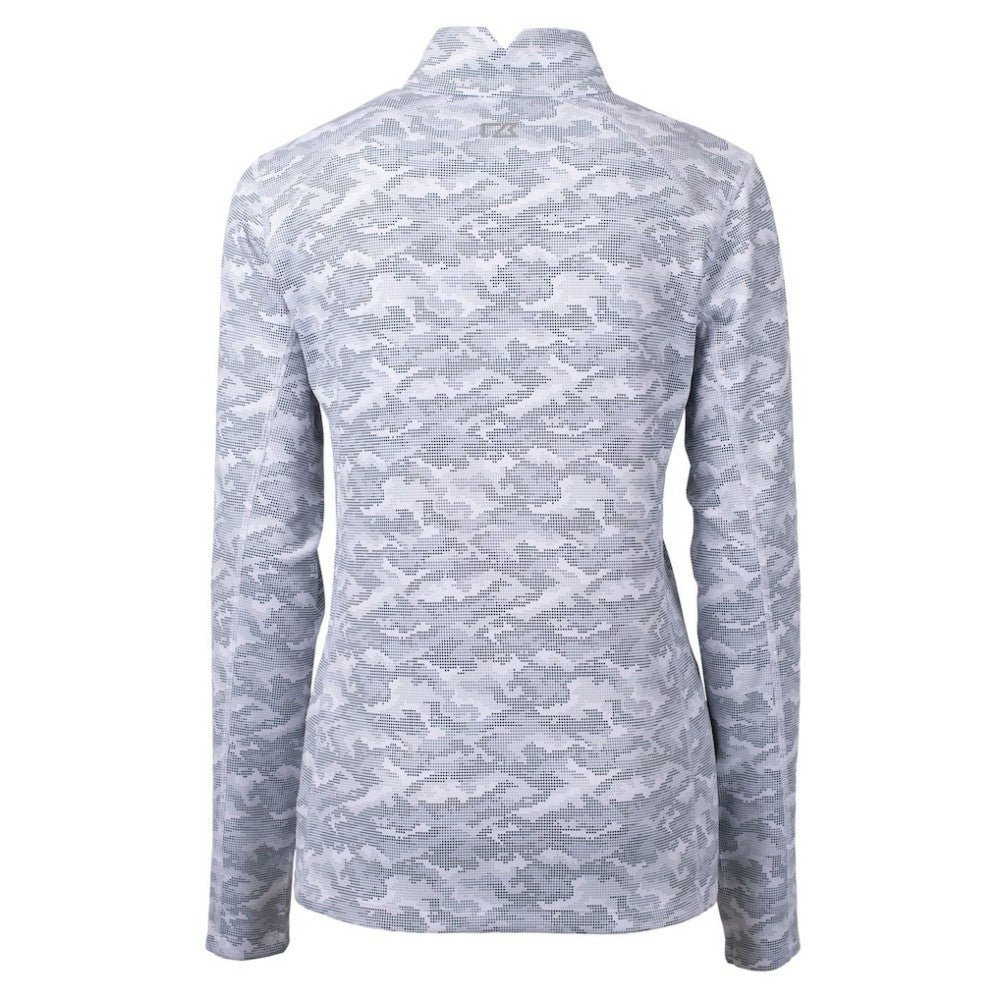 Los Angeles Angels Cutter & Buck Women's Traverse Camo Print Stretch Quarter-Zip Pullover Top | MLB On Sale