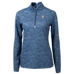 Houston Astros Cutter & Buck Women's Traverse Camo Print Stretch Quarter-Zip Pullover Top | MLB Discount
