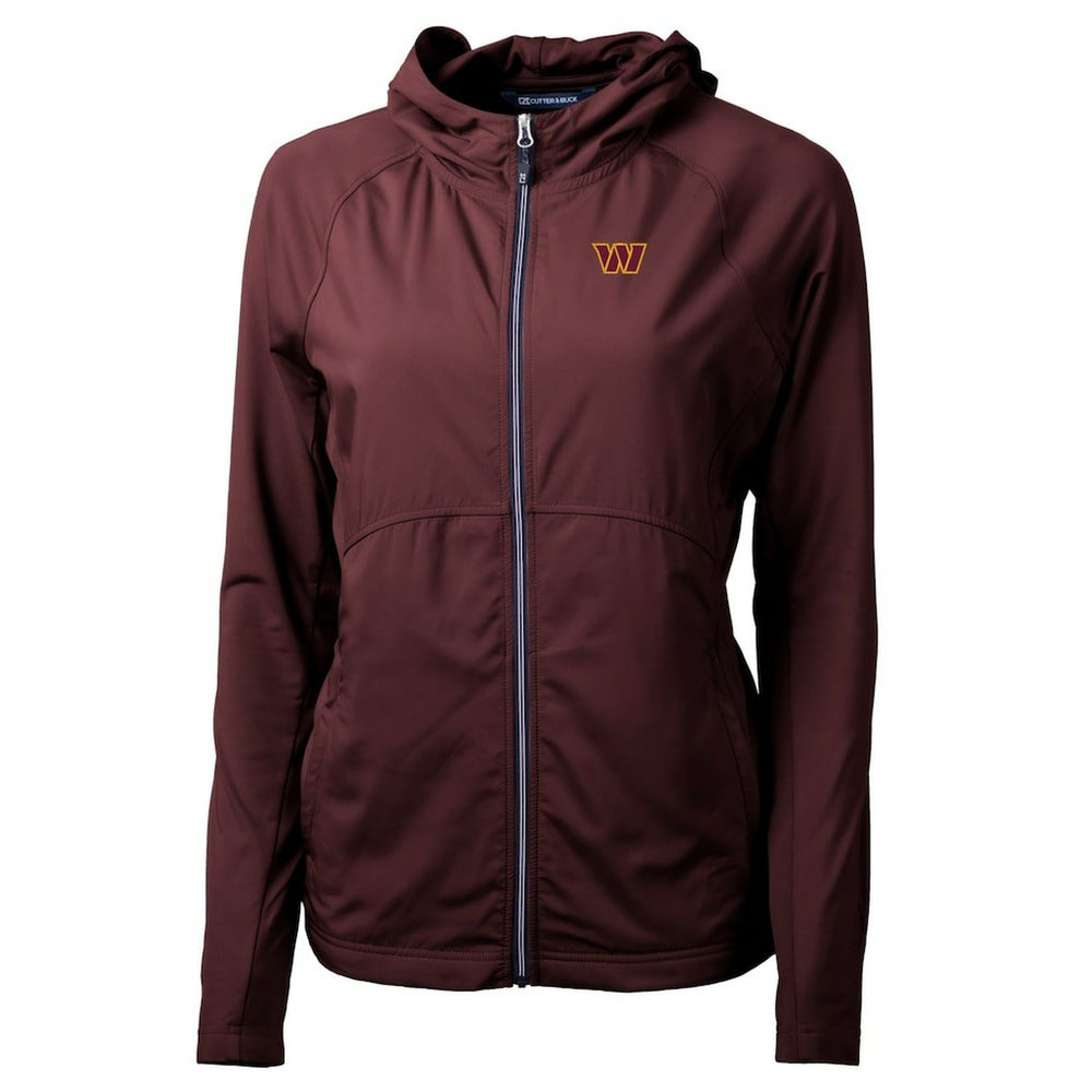 Washington Commanders  Cutter & Buck Women's Adapt Eco Knit Hybrid Recycled Full-Zip Hoodie