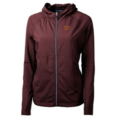Washington Commanders  Cutter & Buck Women's Adapt Eco Knit Hybrid Recycled Full-Zip Hoodie