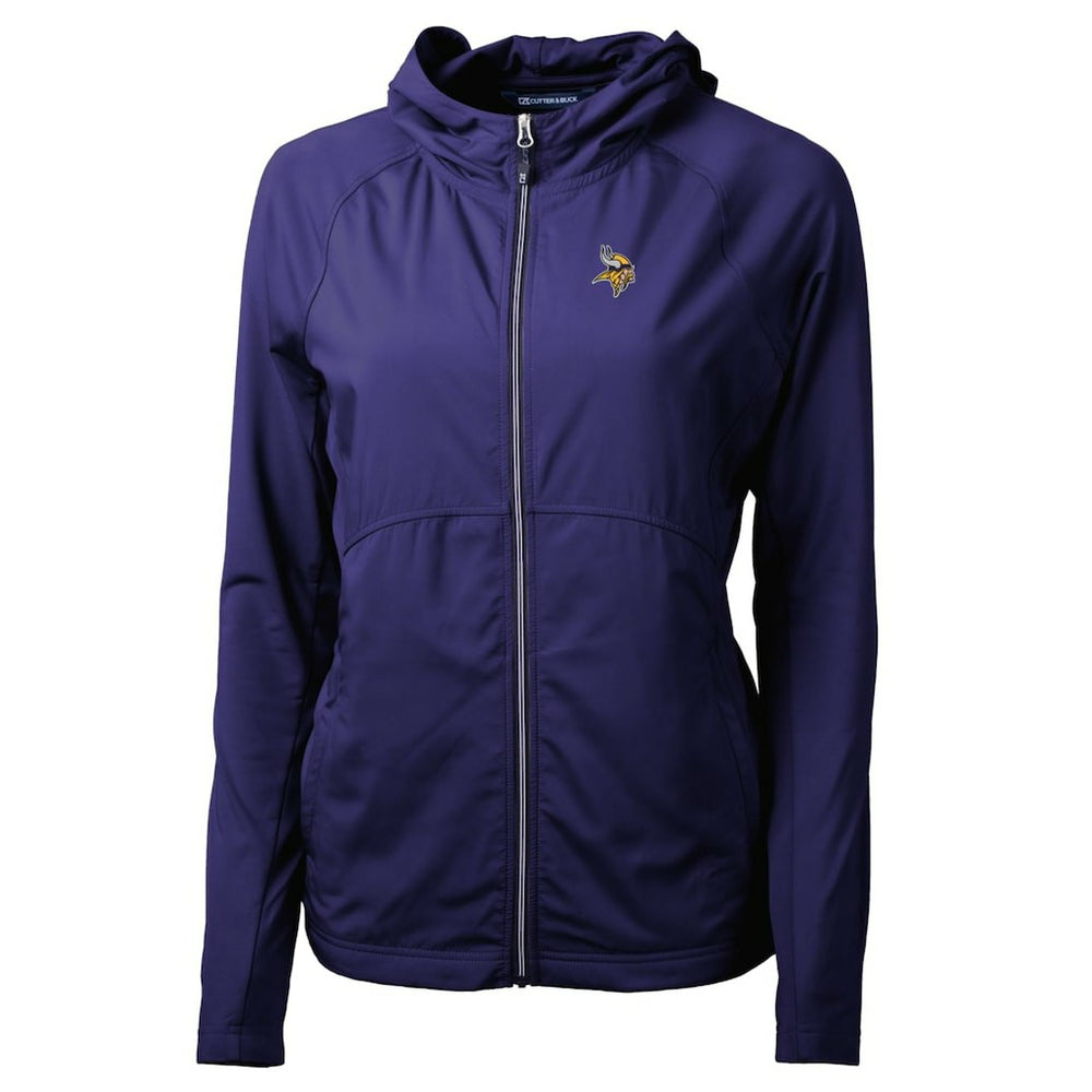 Minnesota Vikings  Cutter & Buck Women's Adapt Eco Knit Hybrid Recycled Full-Zip Hoodie