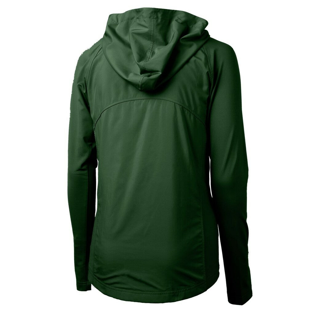 Green Bay Packers  Cutter & Buck Women's Adapt Eco Knit Hybrid Recycled Full-Zip Hoodie