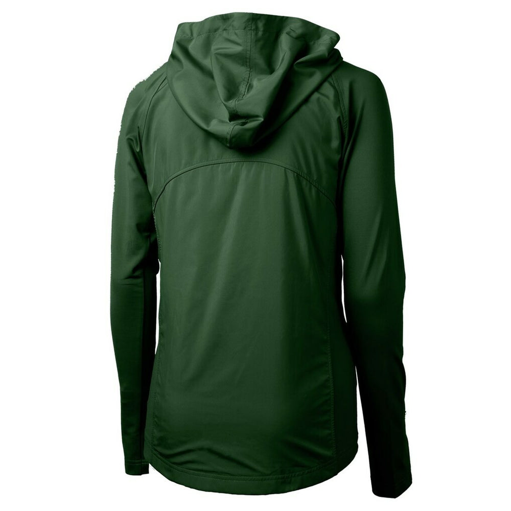 Green Bay Packers  Cutter & Buck Women's Adapt Eco Knit Hybrid Recycled Full-Zip Hoodie