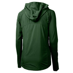 Green Bay Packers  Cutter & Buck Women's Adapt Eco Knit Hybrid Recycled Full-Zip Hoodie