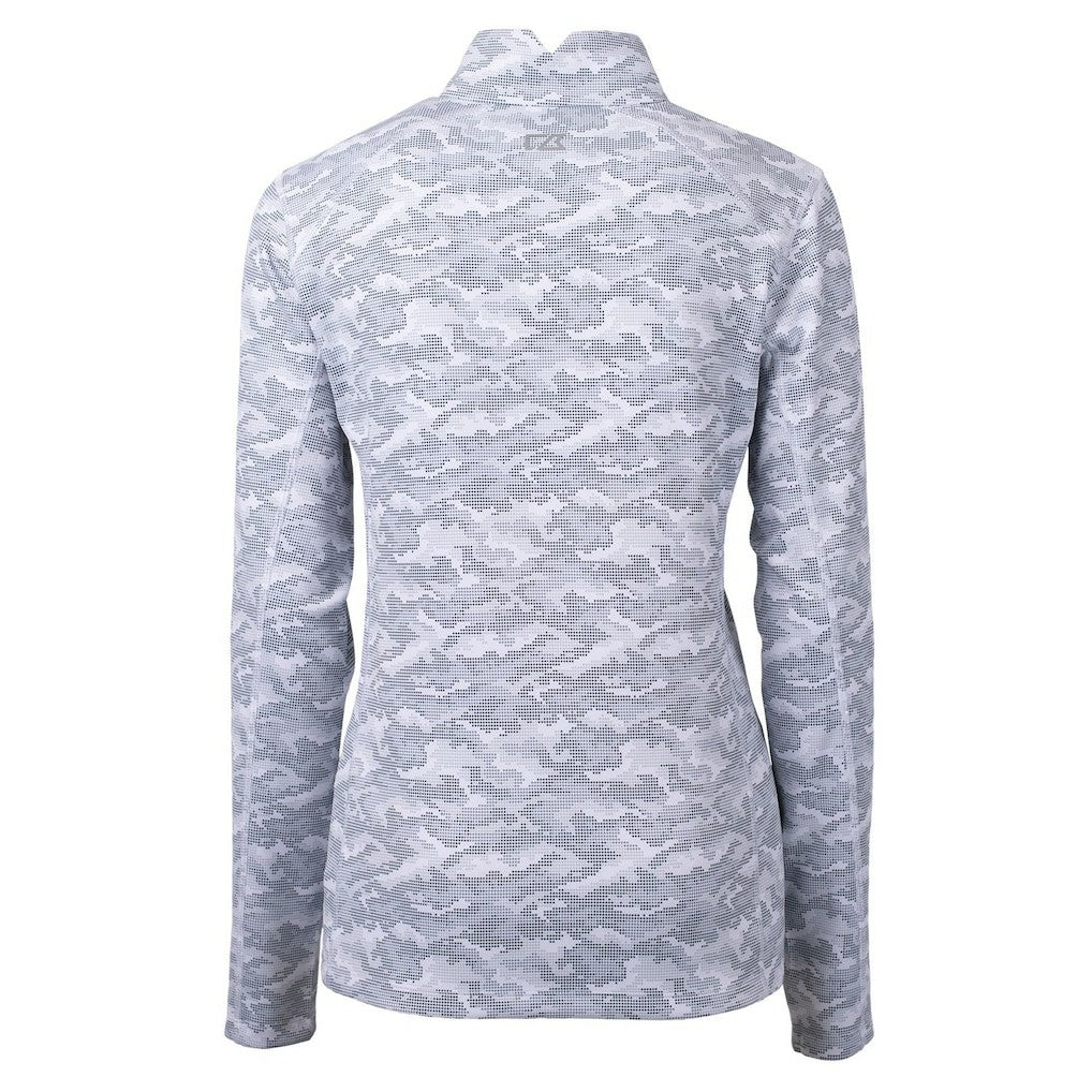 Minnesota Vikings  Cutter & Buck Women's Traverse Camo Print Stretch Quarter-Zip Pullover Top
