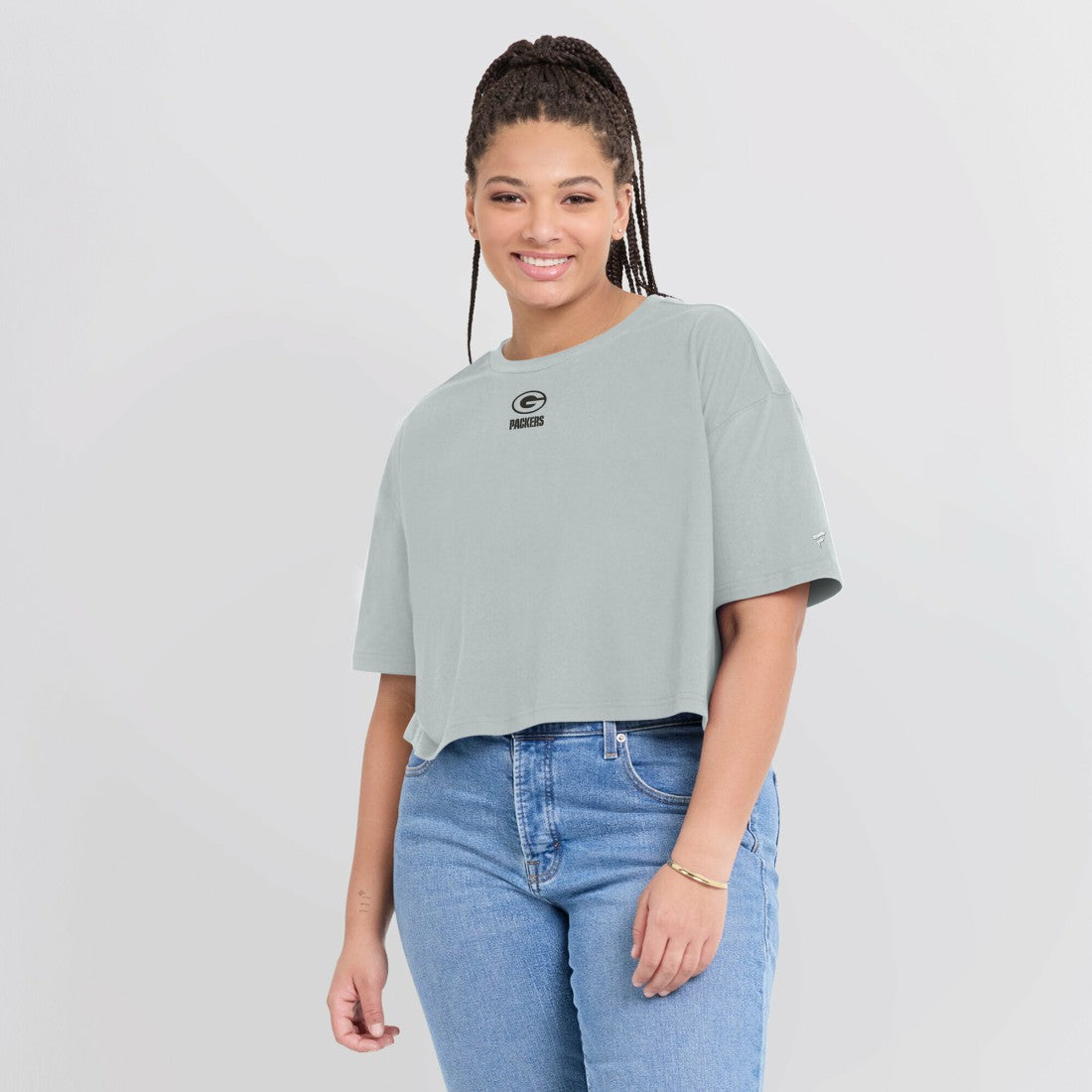 Green Bay Packers Fanatics Women's Elements Super Soft Boxy Cropped T-Shirt