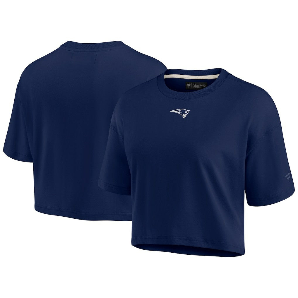 New England Patriots Fanatics Women's Elements Super Soft Boxy Cropped T-Shirt