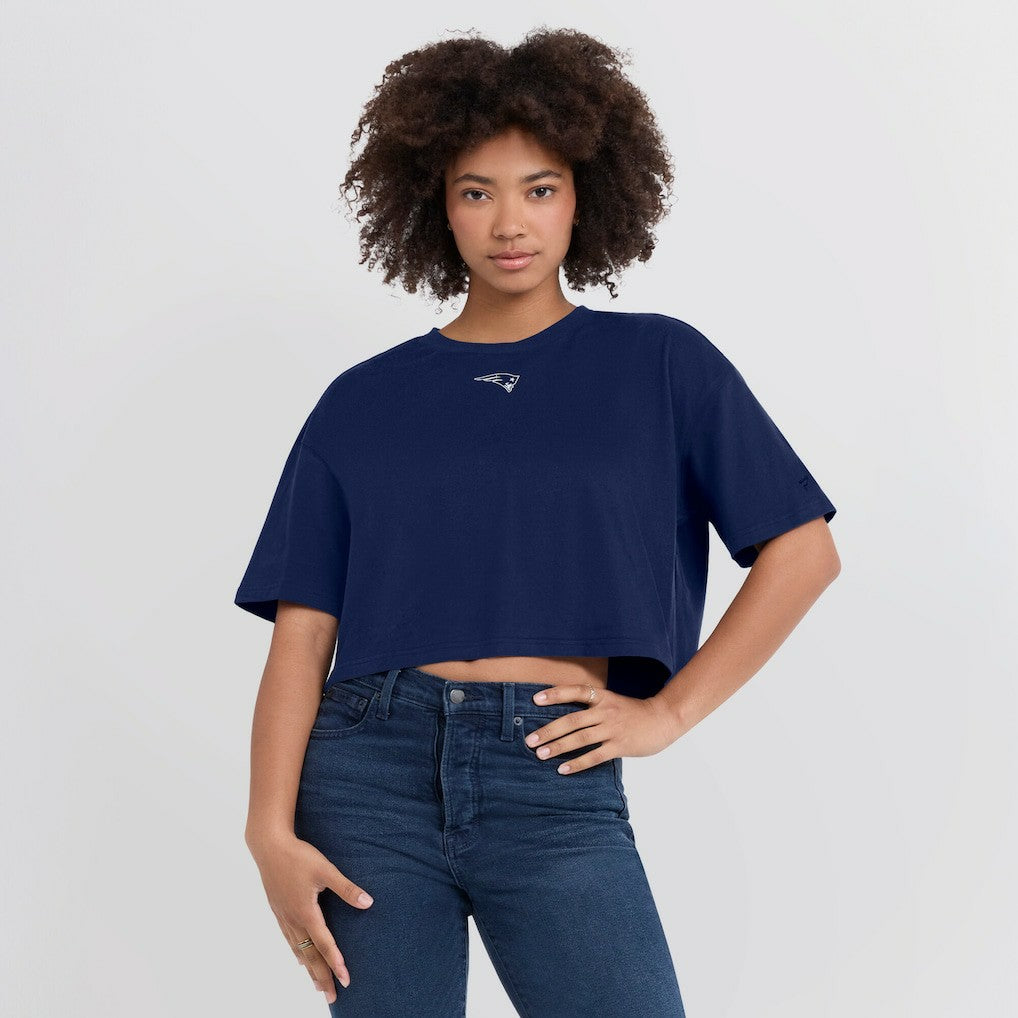 New England Patriots Fanatics Women's Elements Super Soft Boxy Cropped T-Shirt