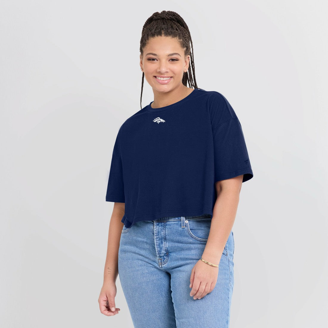 Denver Broncos Fanatics Women's Elements Super Soft Boxy Cropped T-Shirt