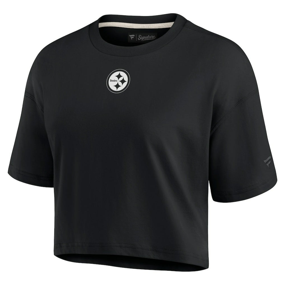 Pittsburgh Steelers Fanatics Women's Elements Super Soft Boxy Cropped T-Shirt