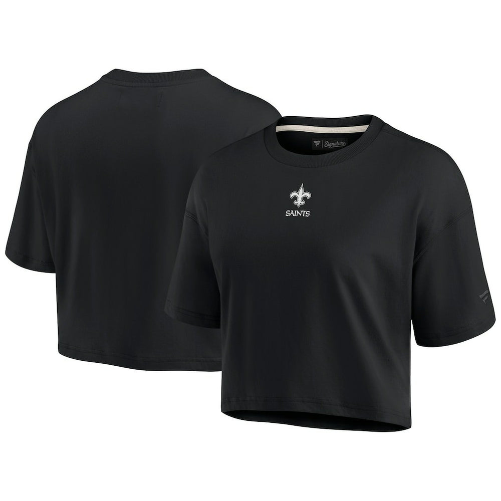 New Orleans Saints Fanatics Women's Elements Super Soft Boxy Cropped T-Shirt