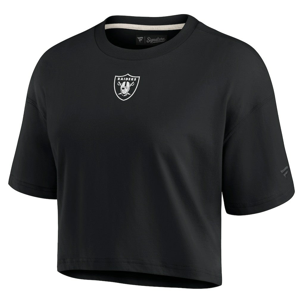 Las Vegas Raiders Fanatics Women's Elements Super Soft Boxy Cropped T-Shirt