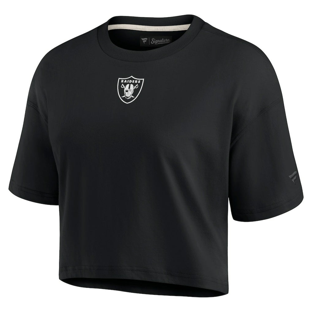 Las Vegas Raiders Fanatics Women's Elements Super Soft Boxy Cropped T-Shirt