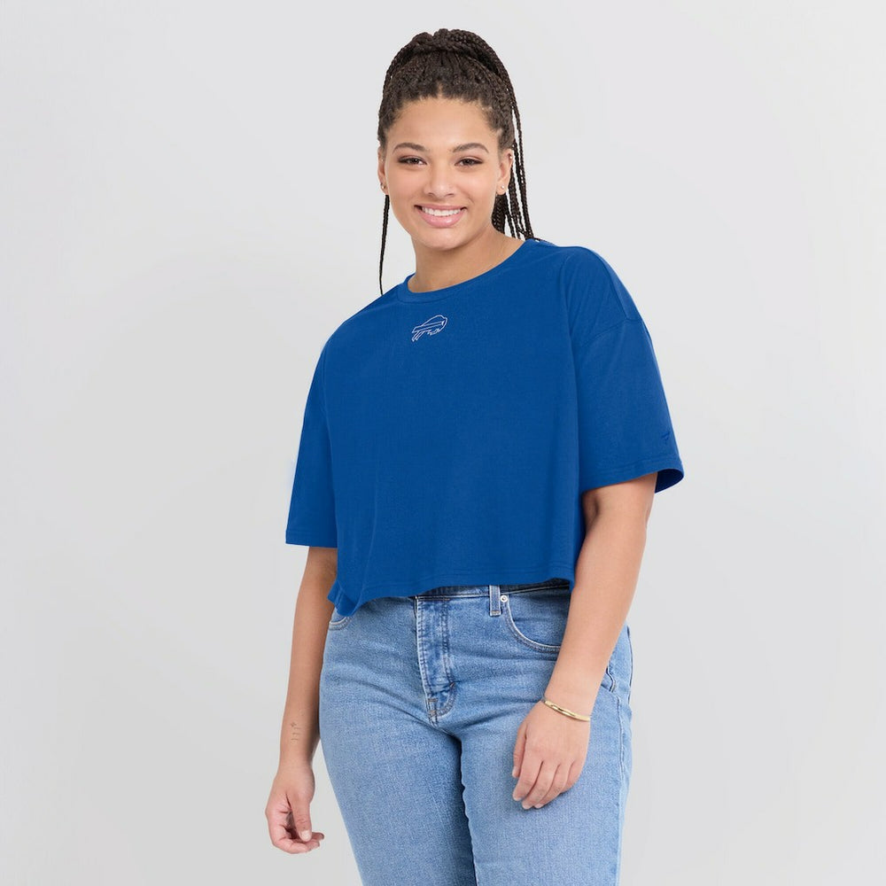 Buffalo Bills Fanatics Women's Elements Super Soft Boxy Cropped T-Shirt