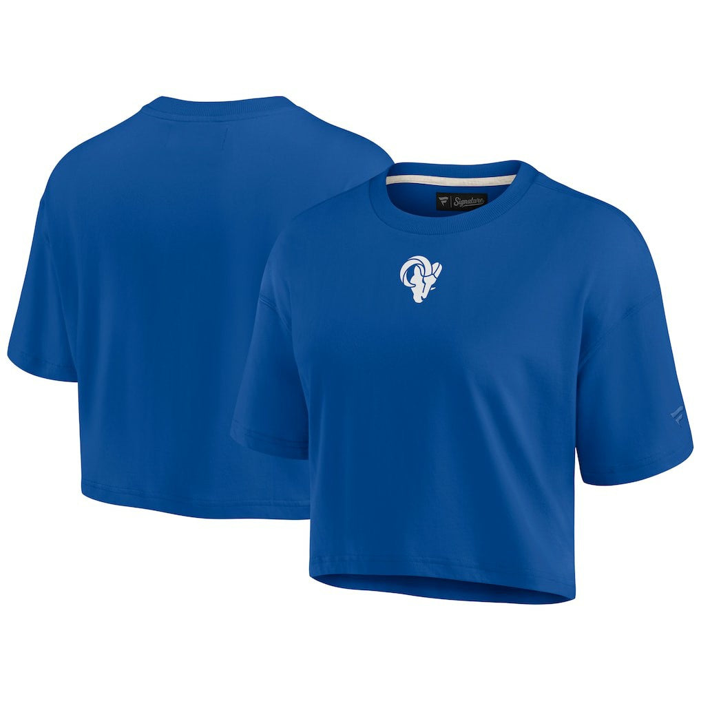 Los Angeles Rams Fanatics Women's Elements Super Soft Boxy Cropped T-Shirt