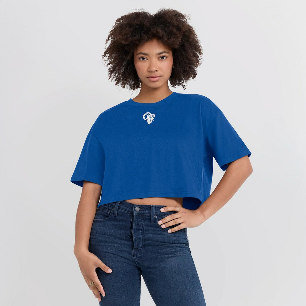 Los Angeles Rams Fanatics Women's Elements Super Soft Boxy Cropped T-Shirt