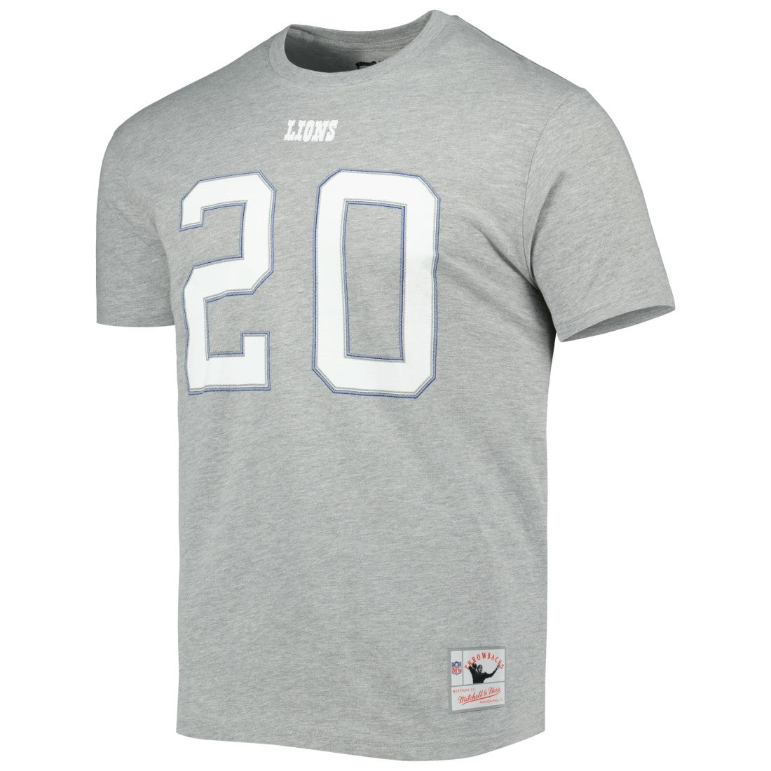 Detroit Lions Mitchell & Ness Barry Sanders  Retired Player Logo Name & Number T-Shirt