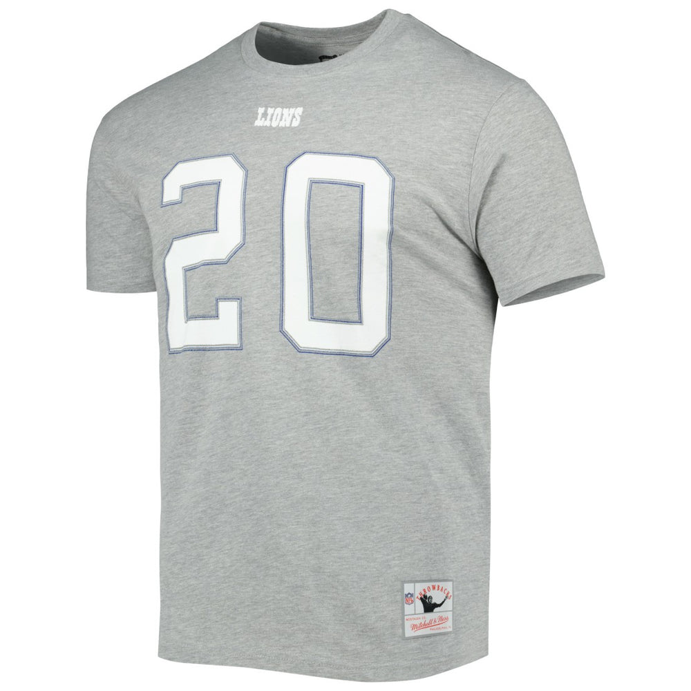 Detroit Lions Mitchell & Ness Barry Sanders  Retired Player Logo Name & Number T-Shirt
