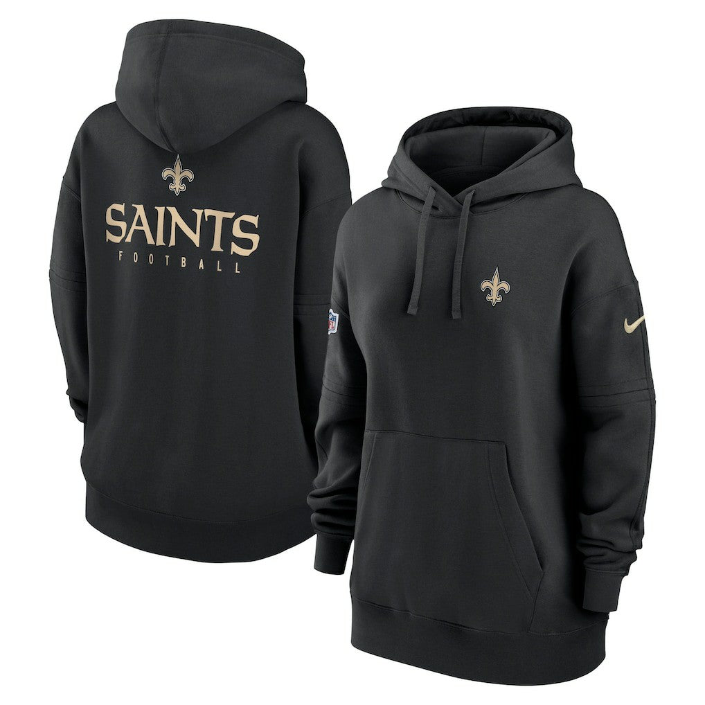 New Orleans Saints Nike Women's 2023 Sideline Club Fleece Pullover Hoodie