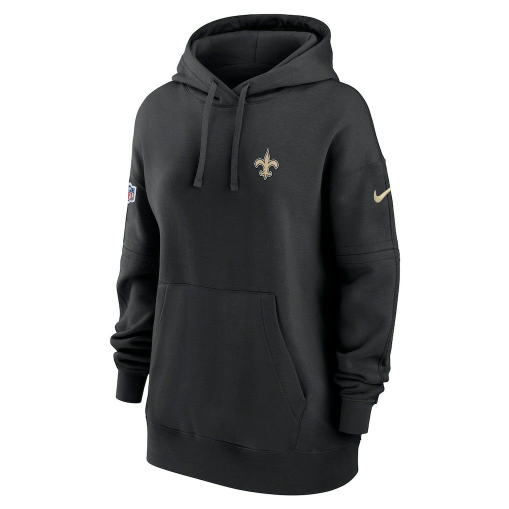 New Orleans Saints Nike Women's 2023 Sideline Club Fleece Pullover Hoodie