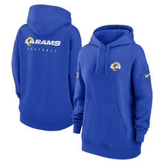 Los Angeles Rams Nike Women's 2023 Sideline Club Fleece Pullover Hoodie