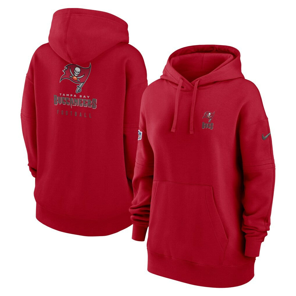 Tampa Bay Buccaneers Nike Women's 2023 Sideline Club Fleece Pullover Hoodie