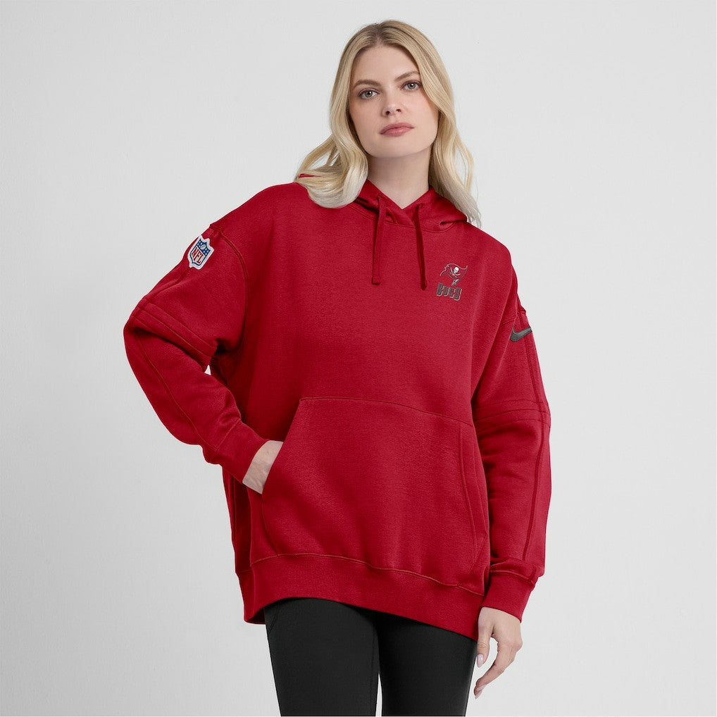 Tampa Bay Buccaneers Nike Women's 2023 Sideline Club Fleece Pullover Hoodie