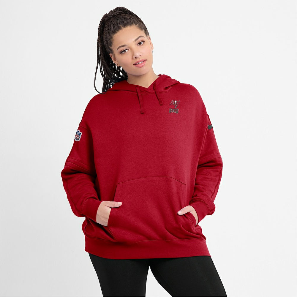 Tampa Bay Buccaneers Nike Women's 2023 Sideline Club Fleece Pullover Hoodie
