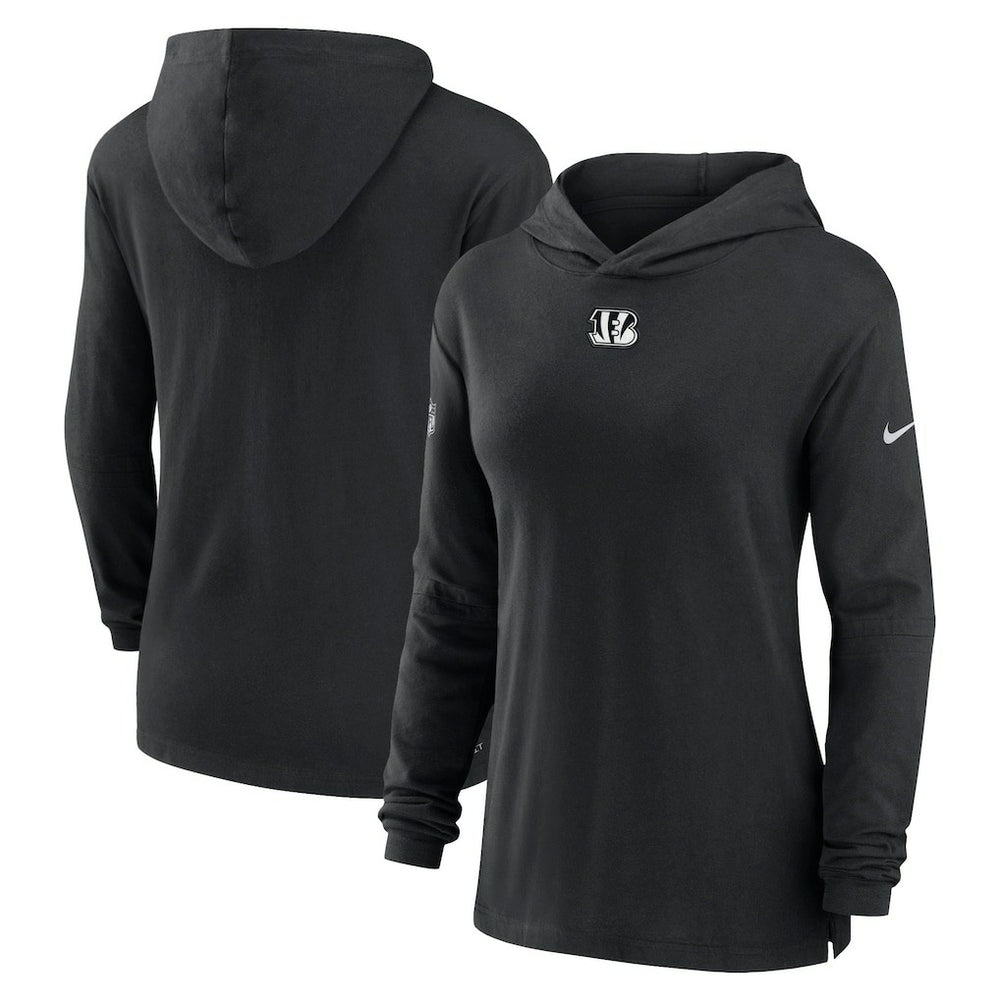 Cincinnati Bengals Nike Women's Sideline Performance Long Sleeve Hoodie T-Shirt