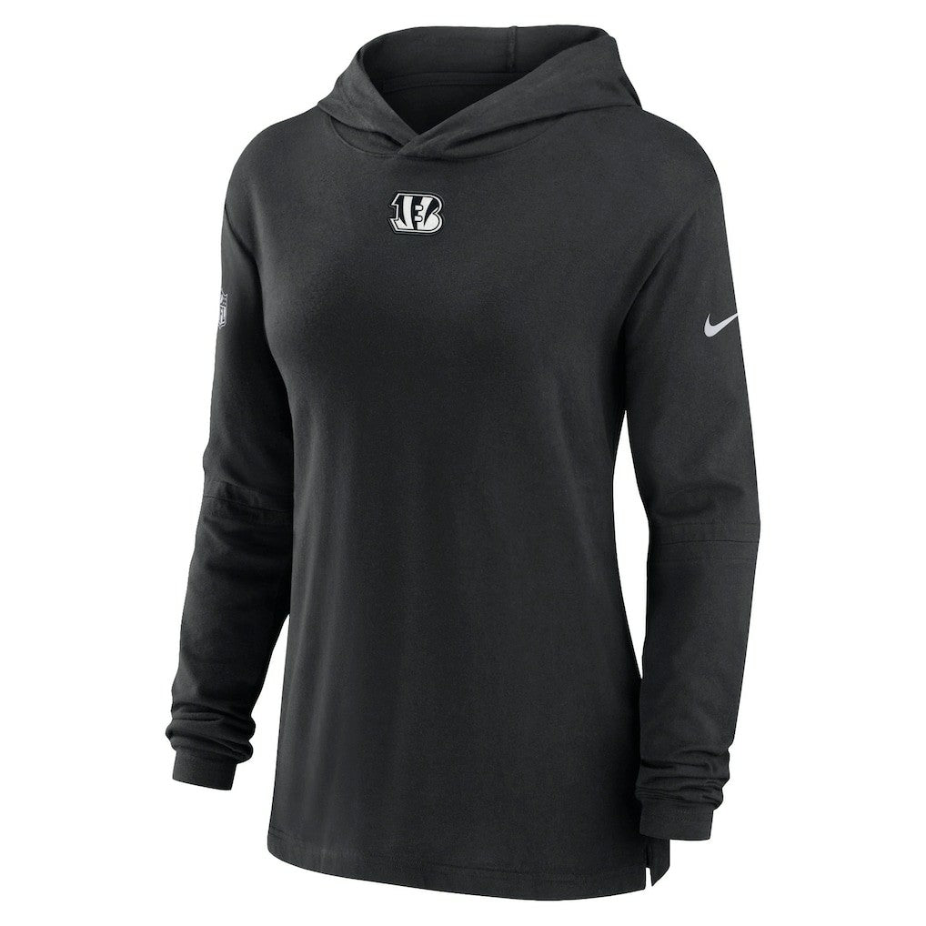 Cincinnati Bengals Nike Women's Sideline Performance Long Sleeve Hoodie T-Shirt