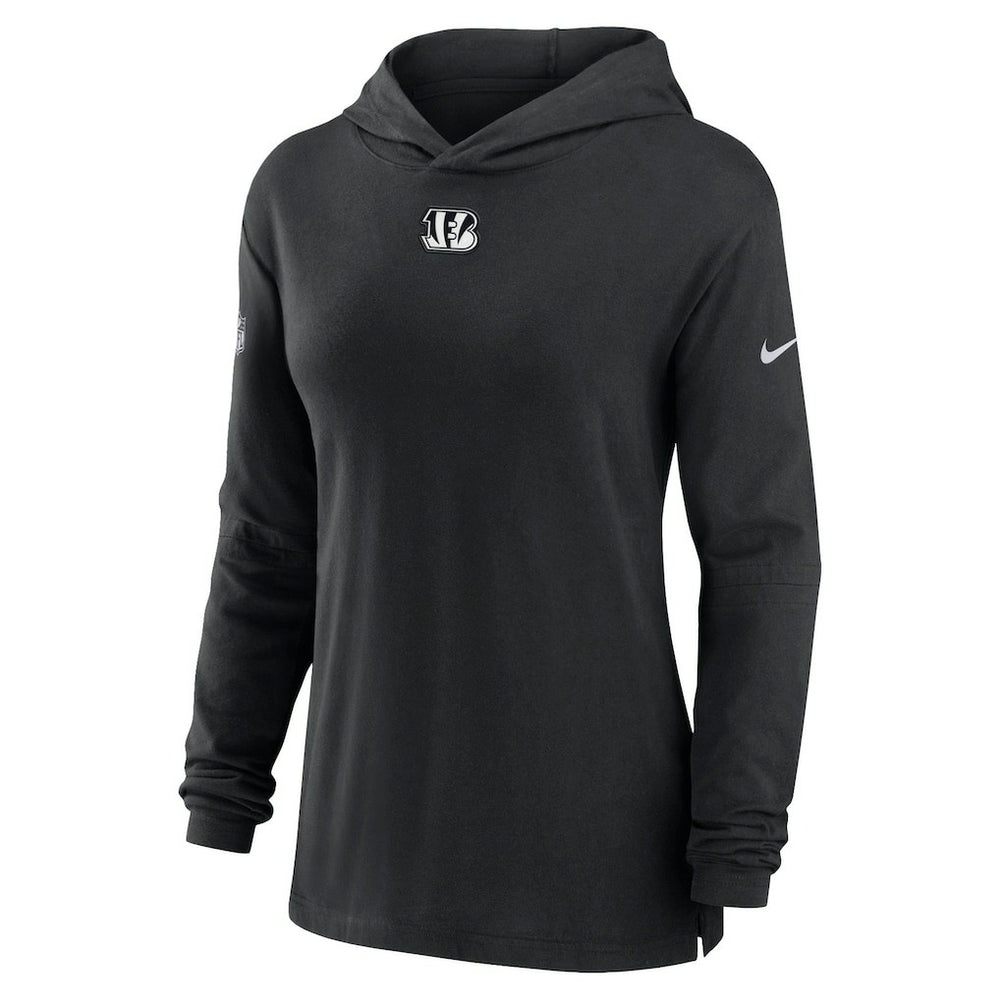 Cincinnati Bengals Nike Women's Sideline Performance Long Sleeve Hoodie T-Shirt