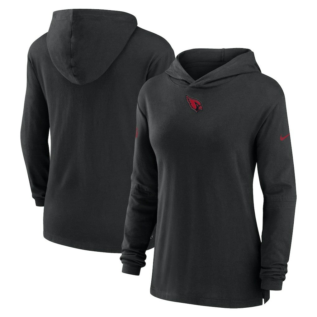 Arizona Cardinals Nike Women's Sideline Performance Long Sleeve Hoodie T-Shirt