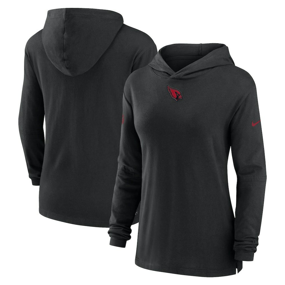 Arizona Cardinals Nike Women's Sideline Performance Long Sleeve Hoodie T-Shirt