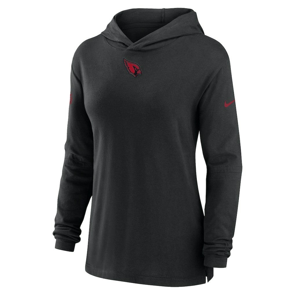 Arizona Cardinals Nike Women's Sideline Performance Long Sleeve Hoodie T-Shirt