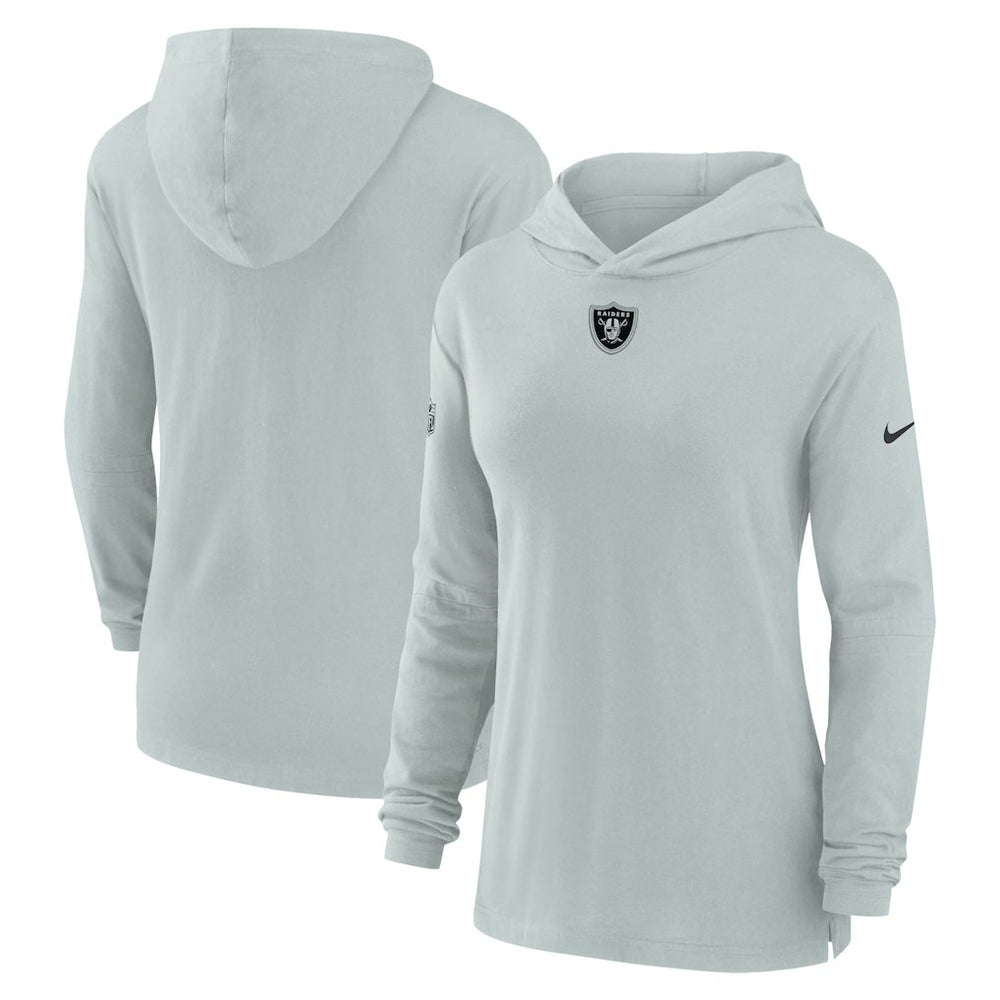 Las Vegas Raiders Nike Women's Sideline Performance Long Sleeve Hoodie T-Shirt