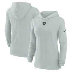 Las Vegas Raiders Nike Women's Sideline Performance Long Sleeve Hoodie T-Shirt
