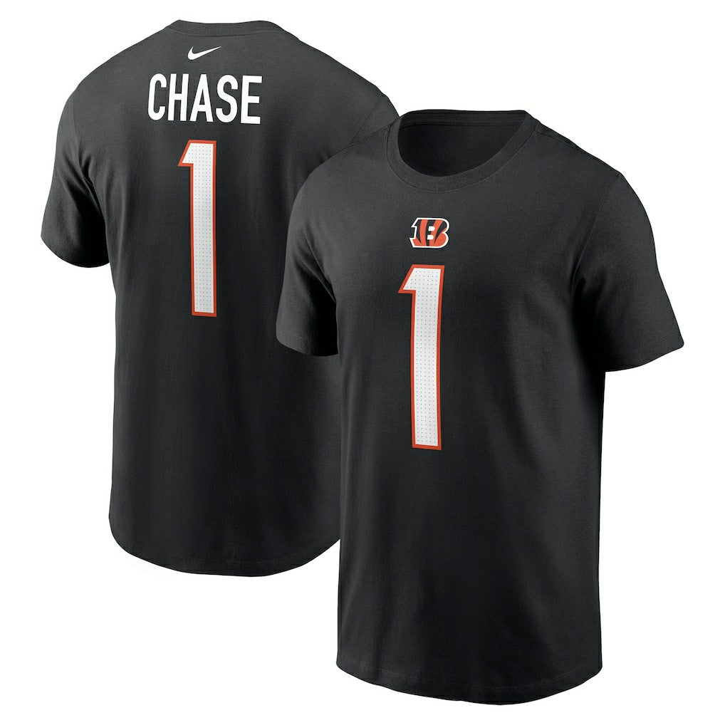Cincinnati Bengals Nike Ja'Marr Chase  Player Name & Number T-Shirt