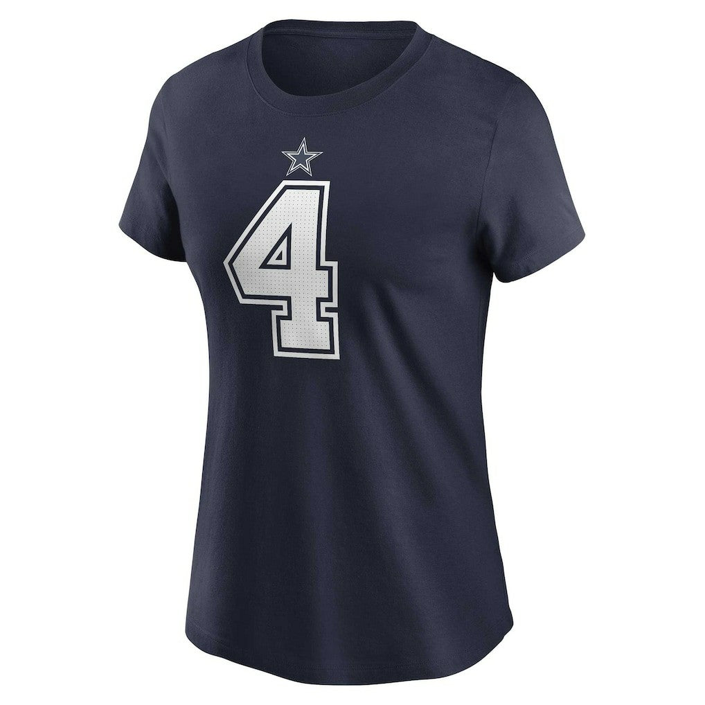 Dallas Cowboys Nike Dak Prescott  Women's Player Name & Number T-Shirt