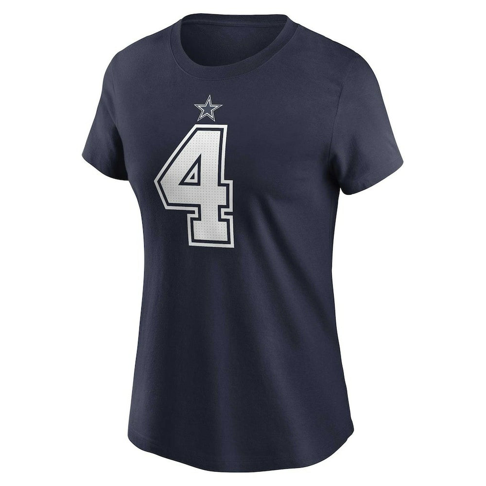 Dallas Cowboys Nike Dak Prescott  Women's Player Name & Number T-Shirt