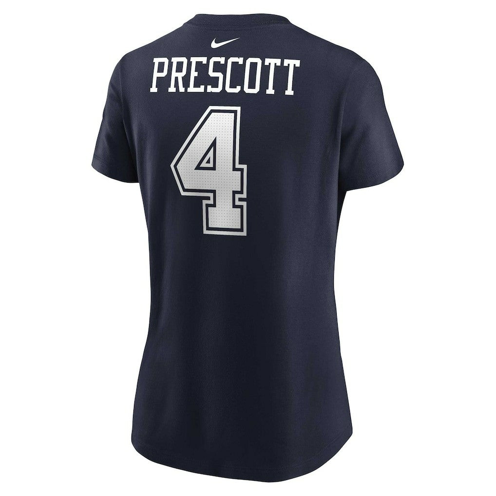 Dallas Cowboys Nike Dak Prescott  Women's Player Name & Number T-Shirt