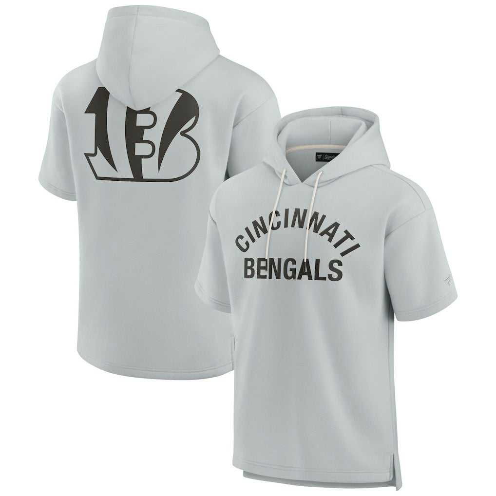 Cincinnati Bengals Fanatics Unisex Elements Super Soft Fleece Short Sleeve Pullover Hoodie