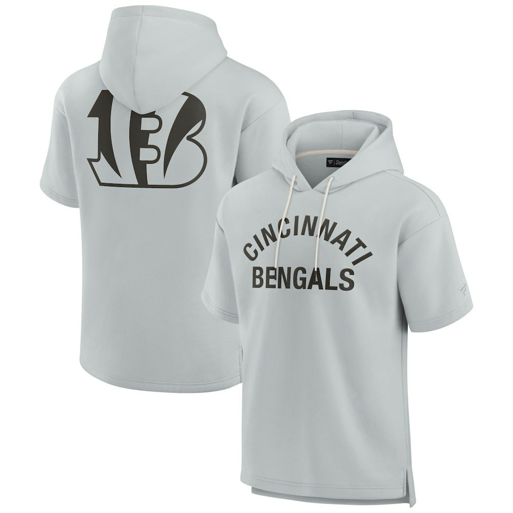 Cincinnati Bengals Fanatics Unisex Elements Super Soft Fleece Short Sleeve Pullover Hoodie
