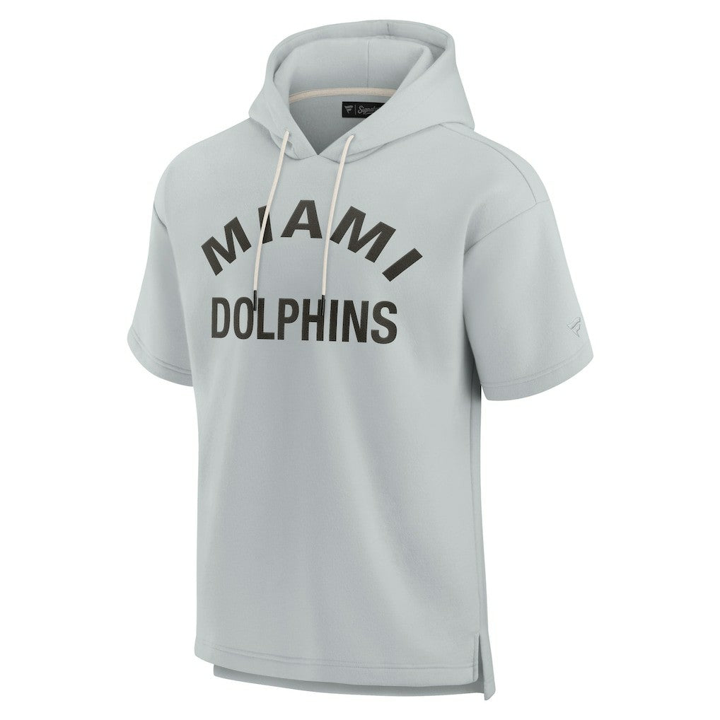 Miami Dolphins Fanatics Unisex Elements Super Soft Fleece Short Sleeve Pullover Hoodie