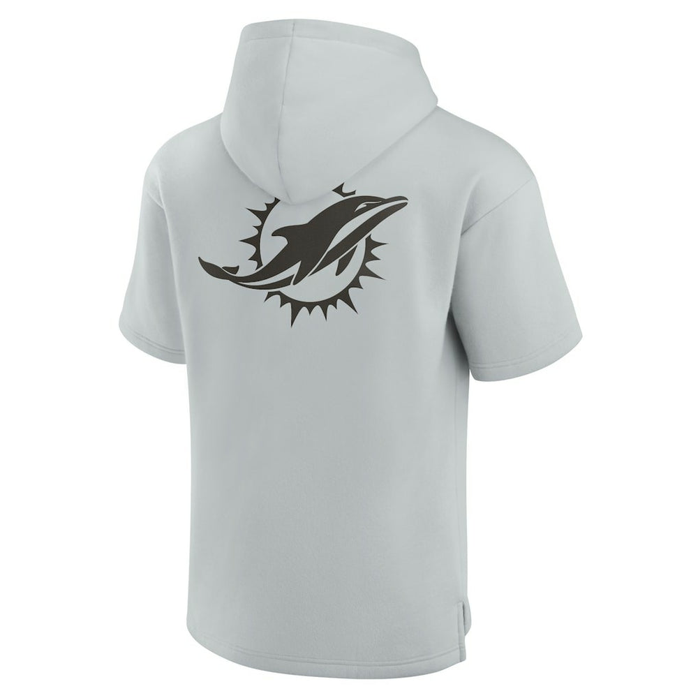 Miami Dolphins Fanatics Unisex Elements Super Soft Fleece Short Sleeve Pullover Hoodie