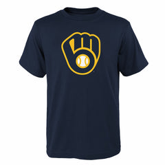 Milwaukee Brewers Youth Logo Primary Team T-Shirt | MLB Shop