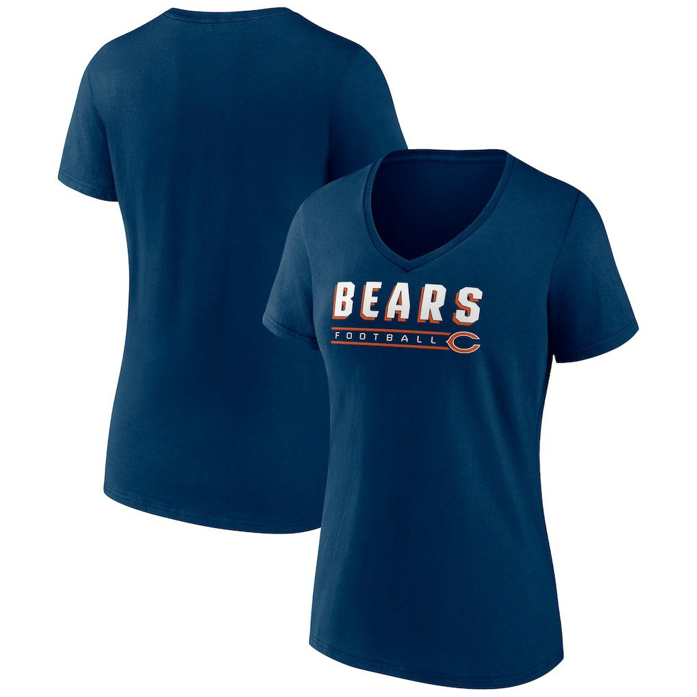 Chicago Bears  Women's Primary Play V-Neck T-Shirt